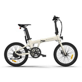 ADO Air 20 Electric Folding Bike - 250W Motor 36V9.6Ah Battery 100KM Assisted Autonomy Hydraulic Disc Brake - Ivory White
